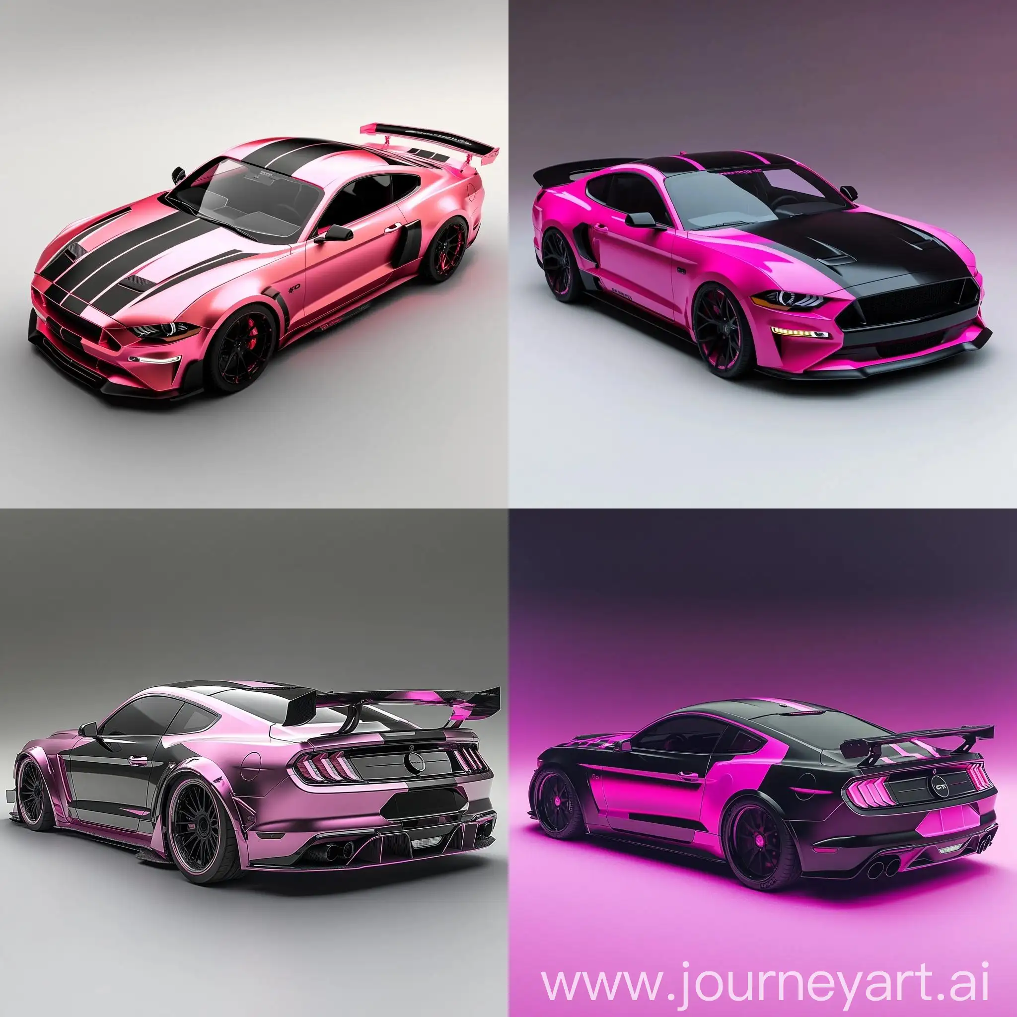 Ford-Mustang-GT3-with-Pink-to-Black-Gradient-Design