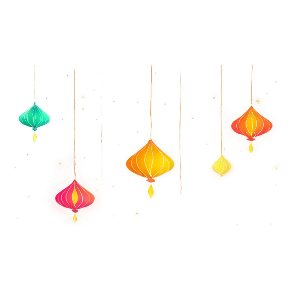 Vibrant-Diwali-Lanterns-PNG-Illuminate-Your-Projects-with-HighQuality-Graphics