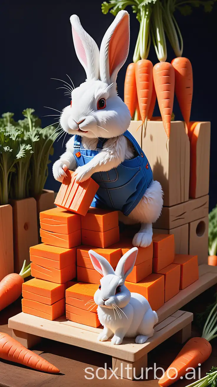 Miniature-Rabbits-Building-a-Carrot-Fortress-with-Toy-Crane