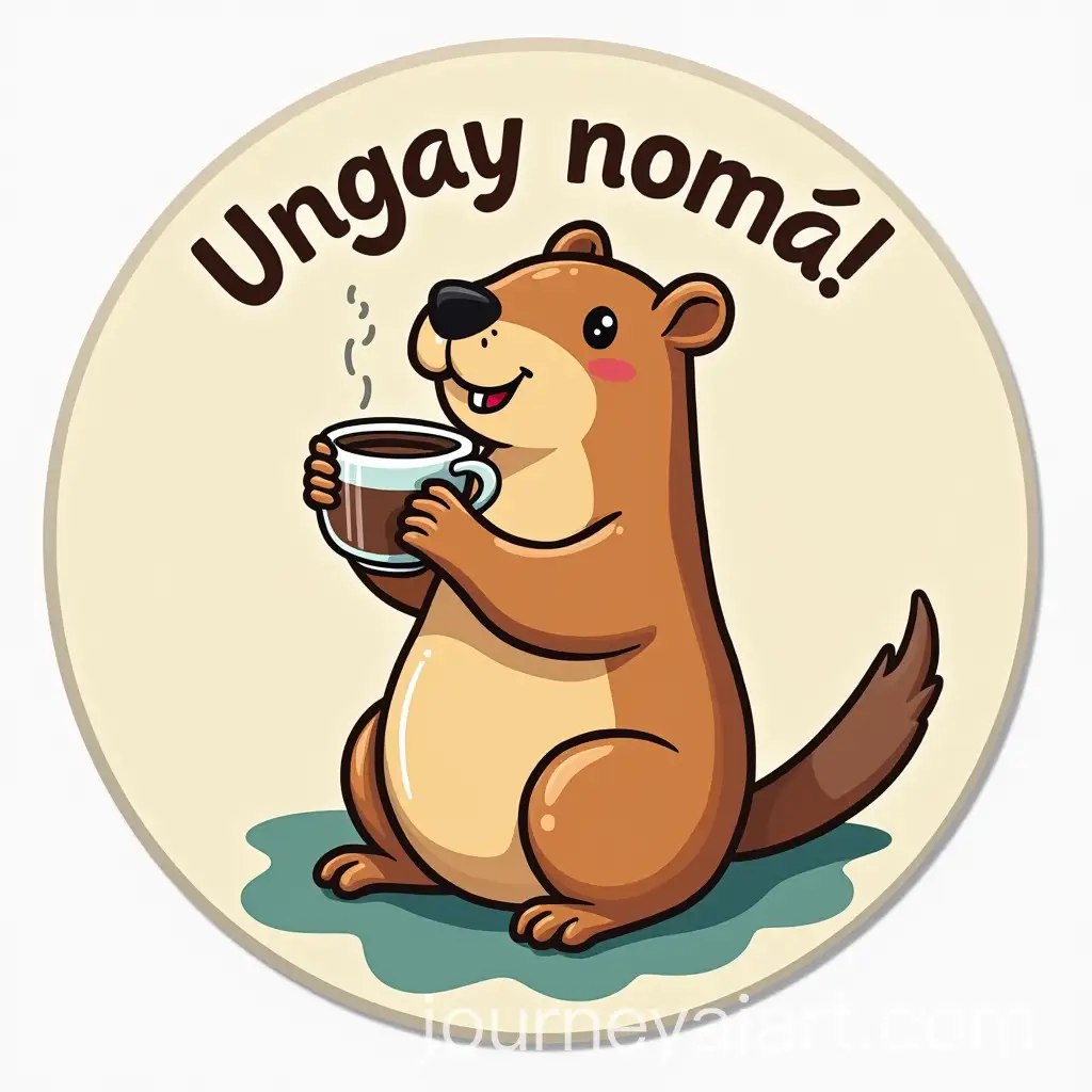 Capybara-Drinking-Mate-with-Uruguay-Nom-Sticker-Design