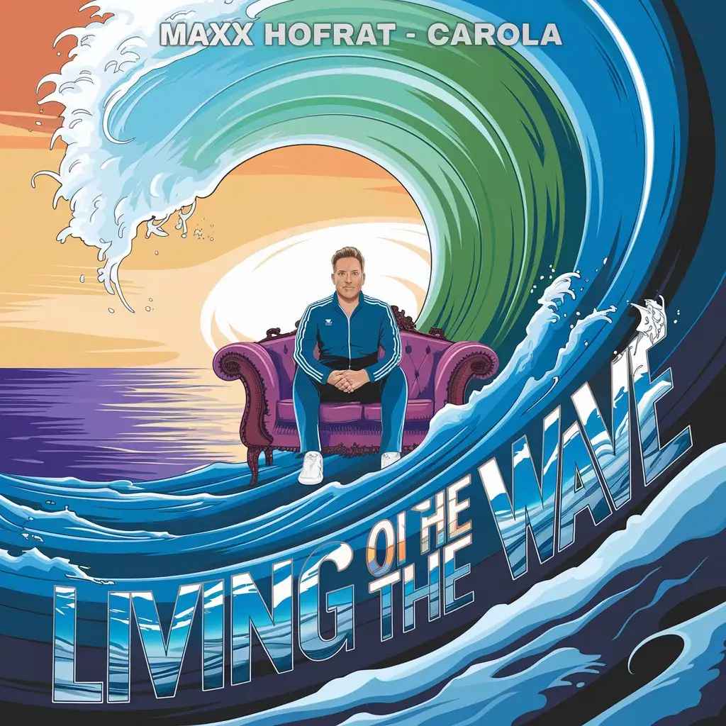 LOGO Design for MaXX Hofrat Carola Surfing the Wave of Life with Vibrant Colors and Relaxed Style