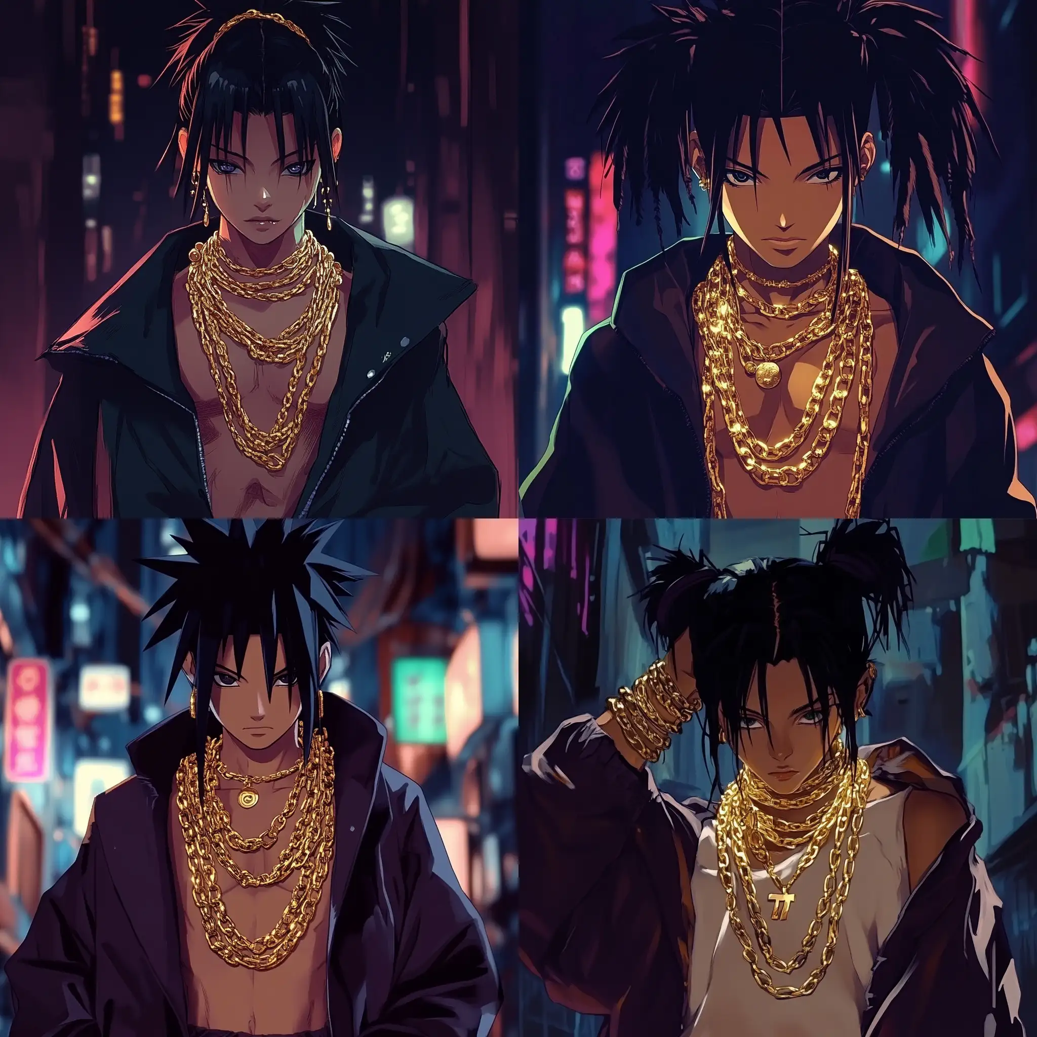 Sasuke-from-Naruto-in-1990s-Ghibli-Style-Adorned-with-Gold-Necklaces