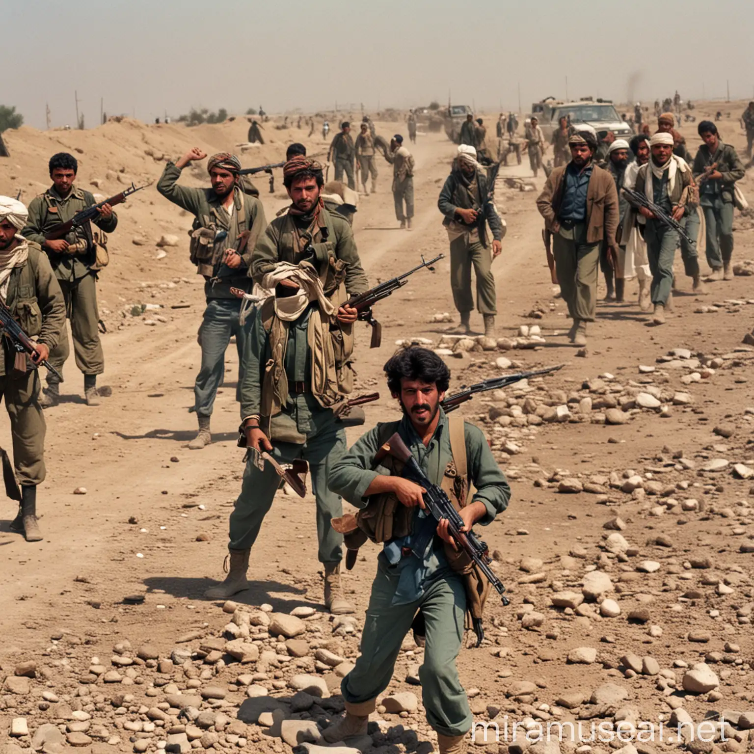 Kurdish Rebels Guerrilla Warfare Against Iraqi Forces