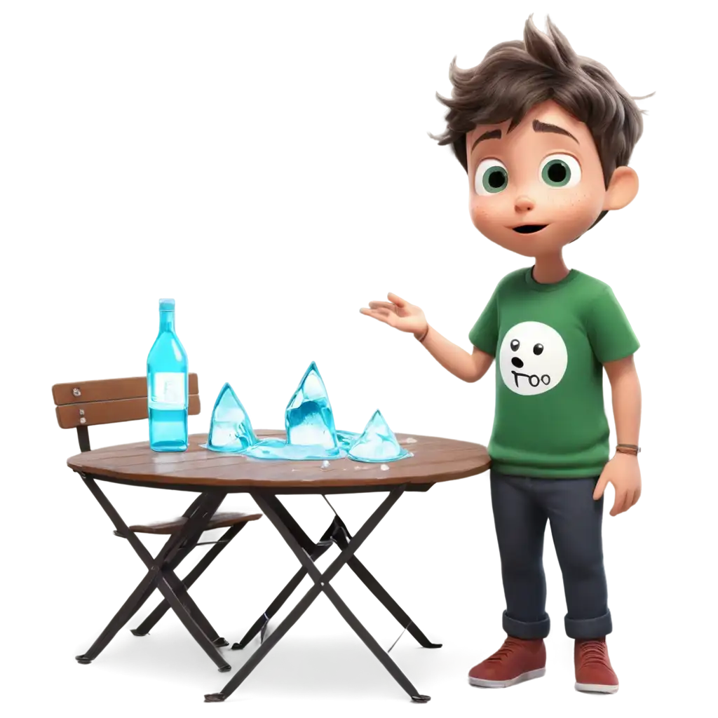 Surprised-Boy-with-Melting-Ice-in-Glass-2D-Cartoon-PNG-Image