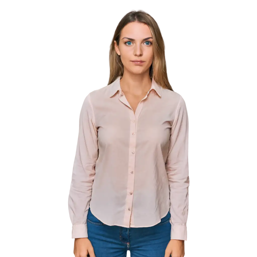 HighQuality-PNG-Image-of-a-40YearOld-American-Woman-with-a-Collared-Shirt-and-Photo-ID