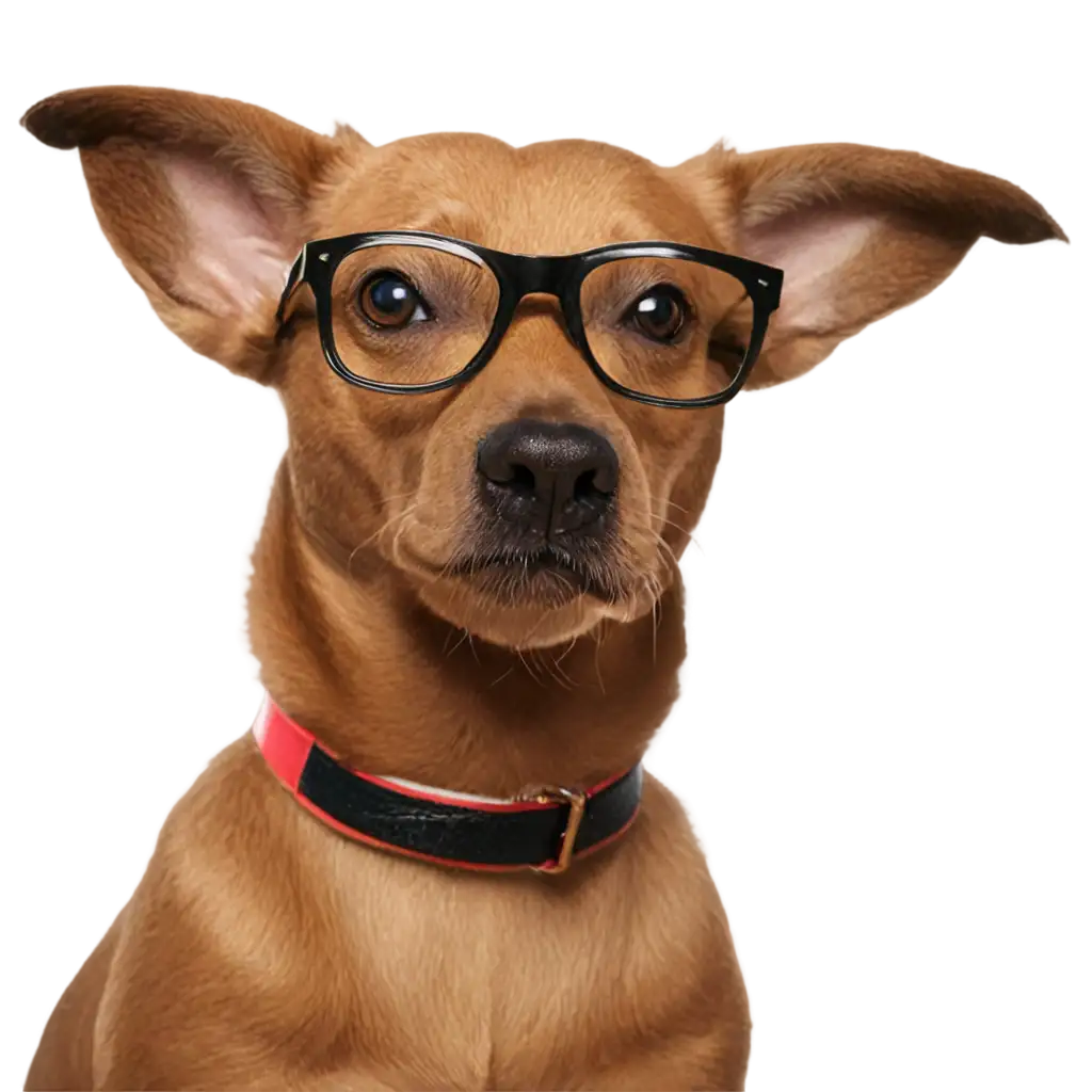 PNG-Image-of-a-Dog-Wearing-Glasses-Playful-and-Clear-Visual-Representation