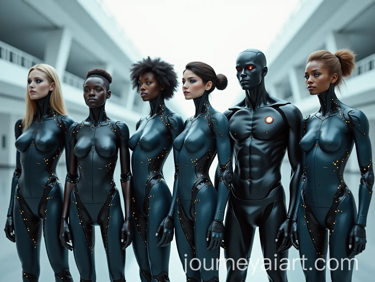 Diverse-Group-of-Futuristic-Humans-with-Cybernetic-Enhancements-in-Modern-HighTech-Environment