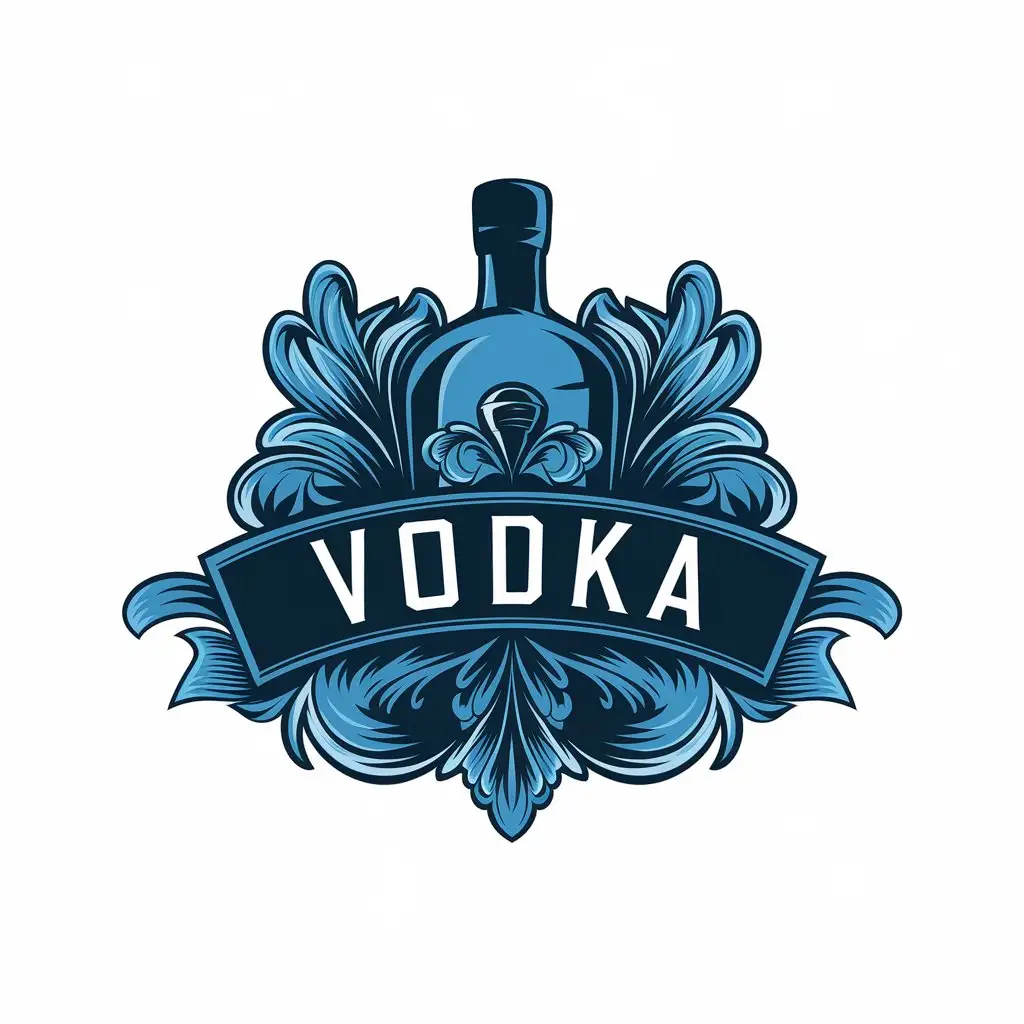 LOGO-Design-for-Vodka-Clothing-Crisp-Vodka-Bottle-with-Modern-Typography