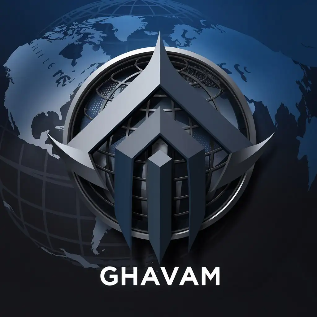 LOGO Design for Ghavam Modern Professional Geopolitical Theme with Global Power and Military Elements