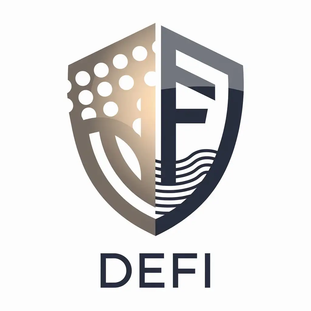 LOGO Design for DeFi Modern Shield Symbol with Finance Industry Appeal