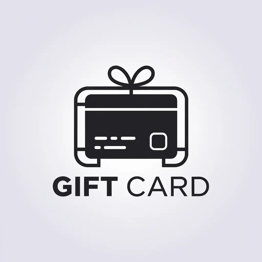 a vector logo design,with the text "gift card", main symbol:gift card transaction,Minimalistic,be used in Internet industry,clear background