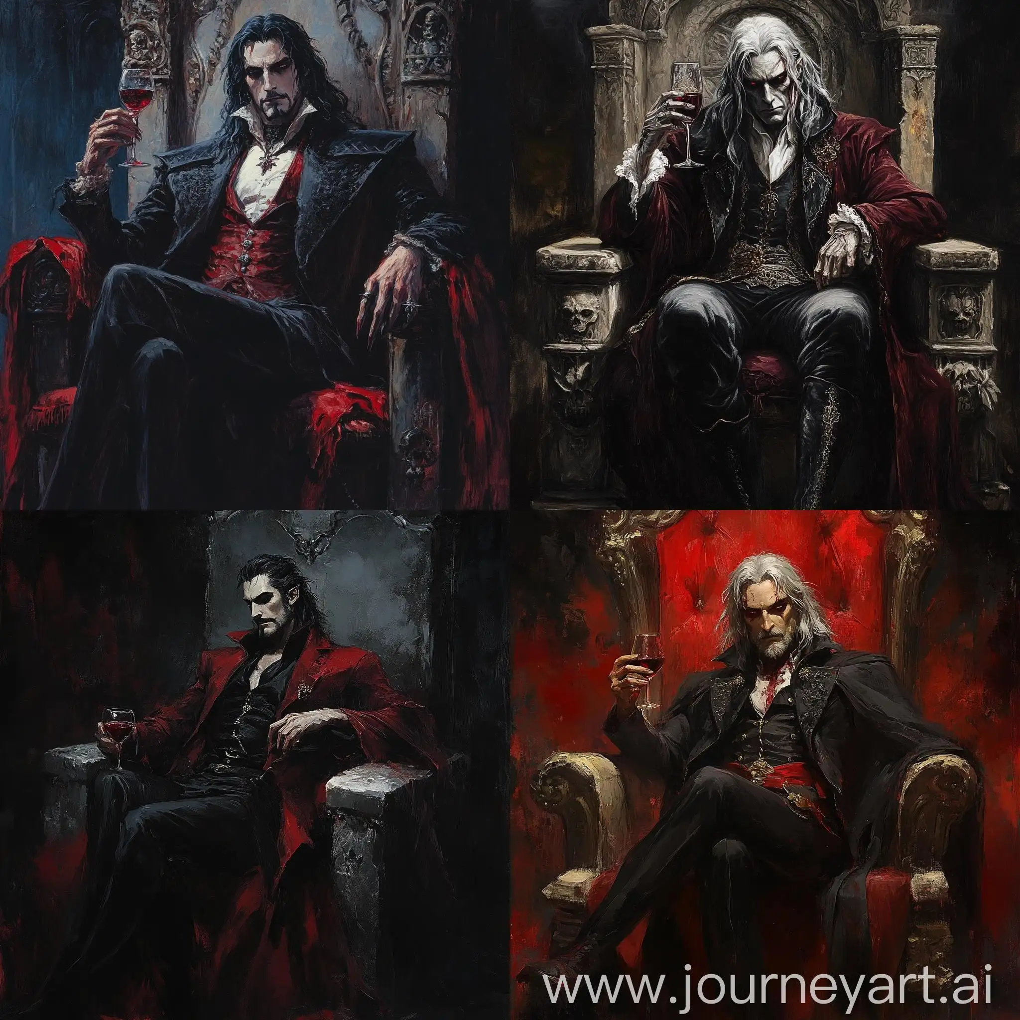 Melancholic-Dracula-on-Stone-Throne-with-Wine-Glass