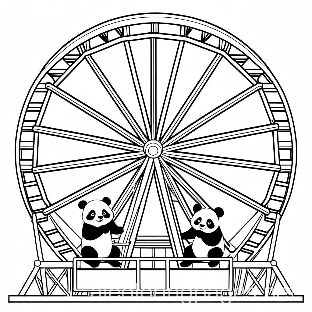 Two-Panda-Riding-a-Ferris-Wheel-Coloring-Page