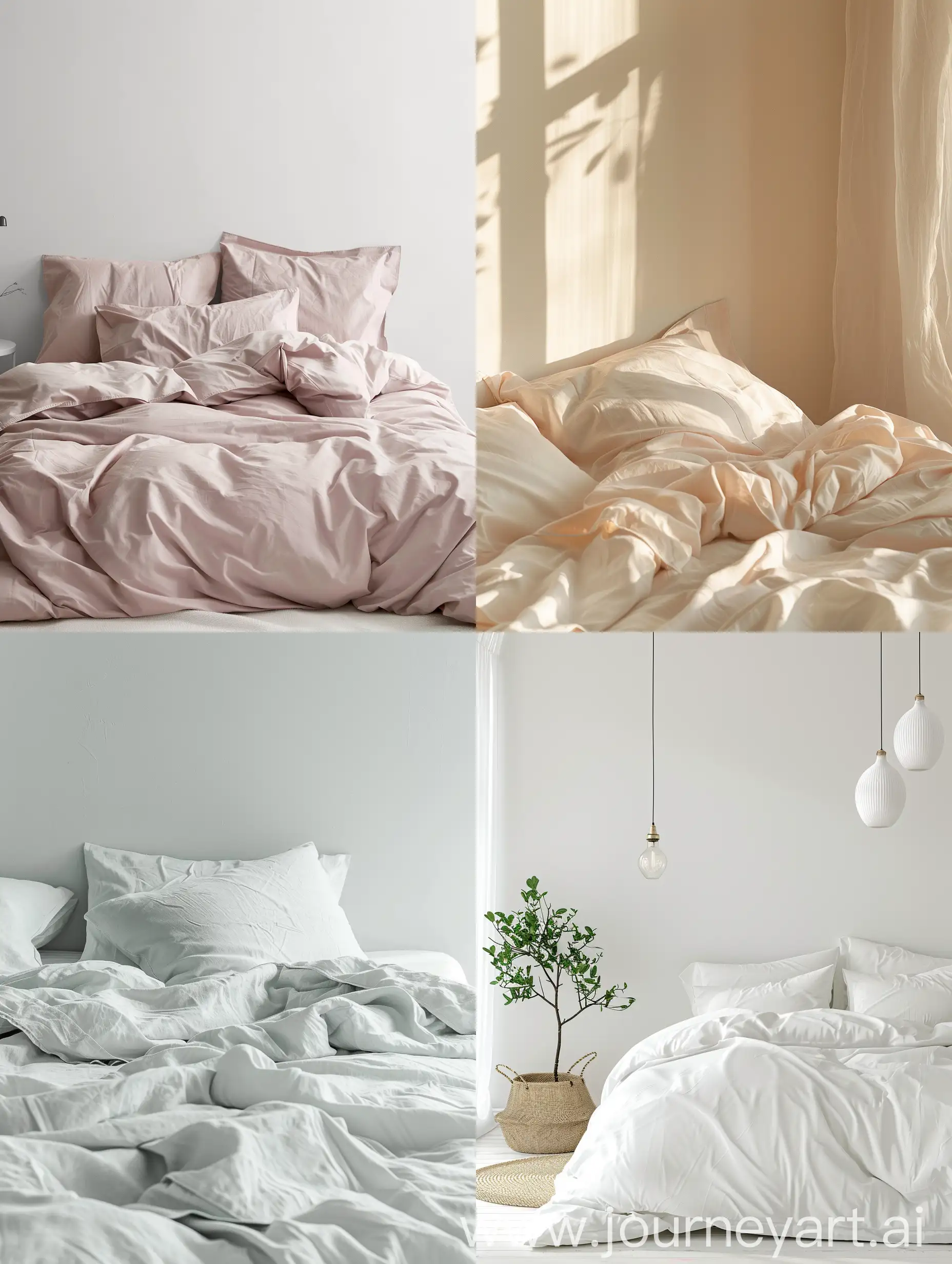 Modern-Double-Bed-Linen-with-Duvet-and-Pillows-in-Calm-Pastel-Shades