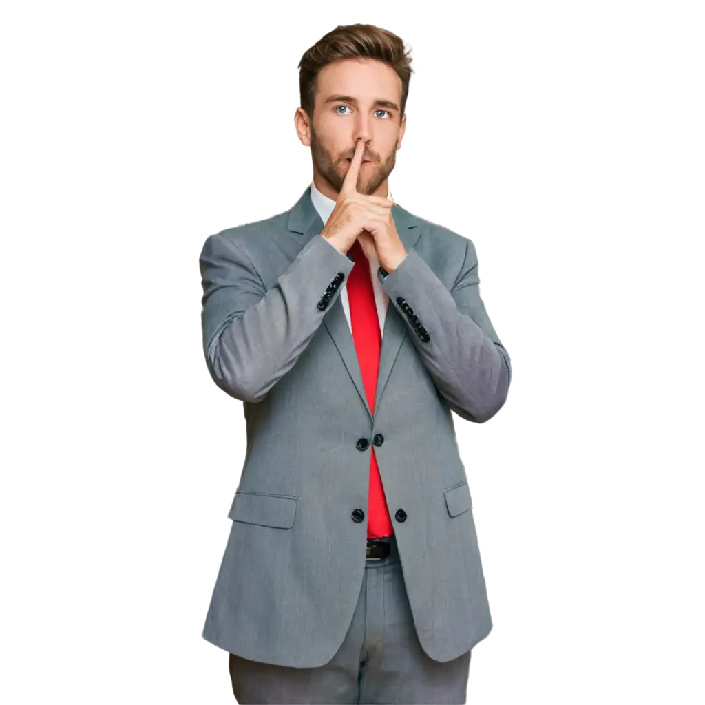 Man-in-Suit-Putting-Finger-on-Lips-PNG-Image-for-Professional-and-Creative-Use