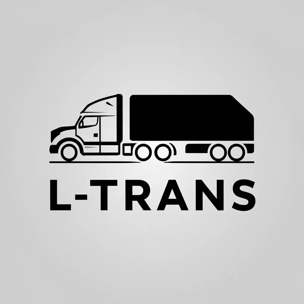 LOGO-Design-For-LTRANS-Truck-with-Trailer-in-Vector-Art-for-Automotive-Industry