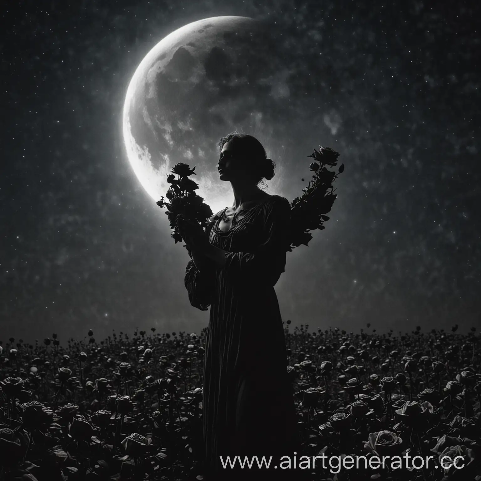 Giant-Angel-Selafiil-Amidst-Black-Roses-Field-at-Night