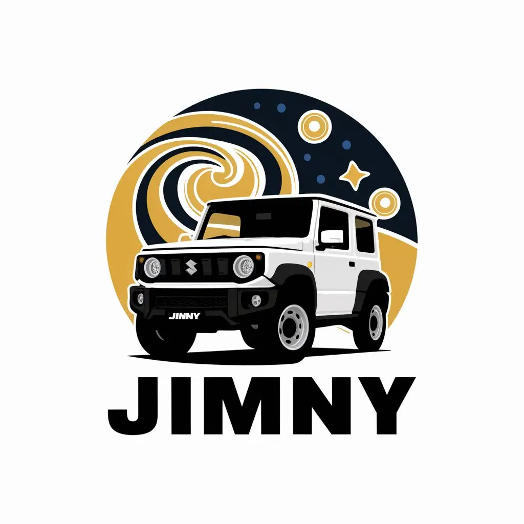 LOGO-Design-For-Jimny-SuzukiInspired-Vector-Art-with-Starry-Night-Impressionism