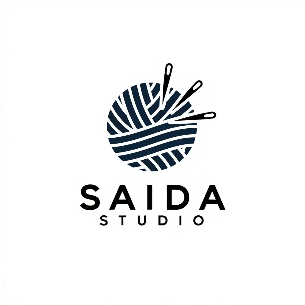 LOGO-Design-for-Saida-Studio-Ball-of-Threads-and-Needles-Theme