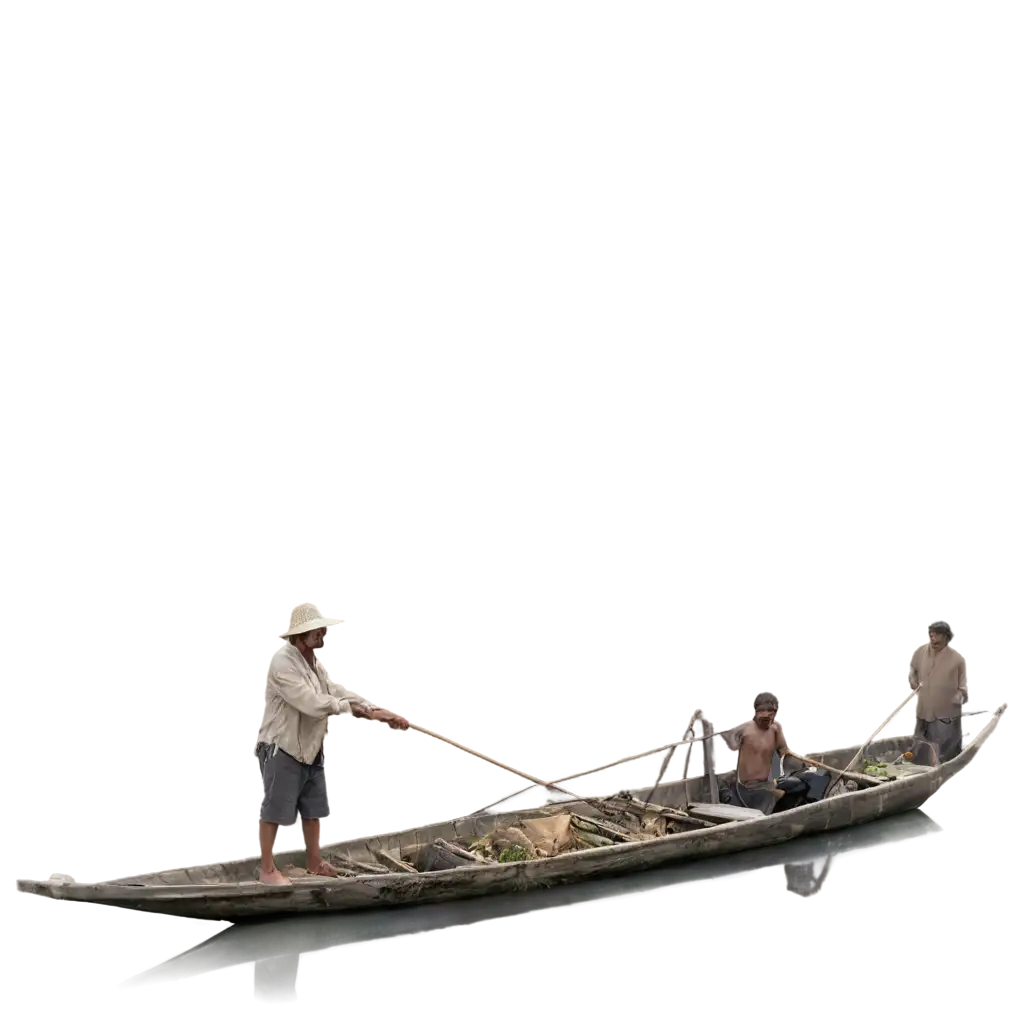 PNG-Image-of-a-Poor-Village-and-Fisherman-Capturing-the-Essence-of-Rural-Life