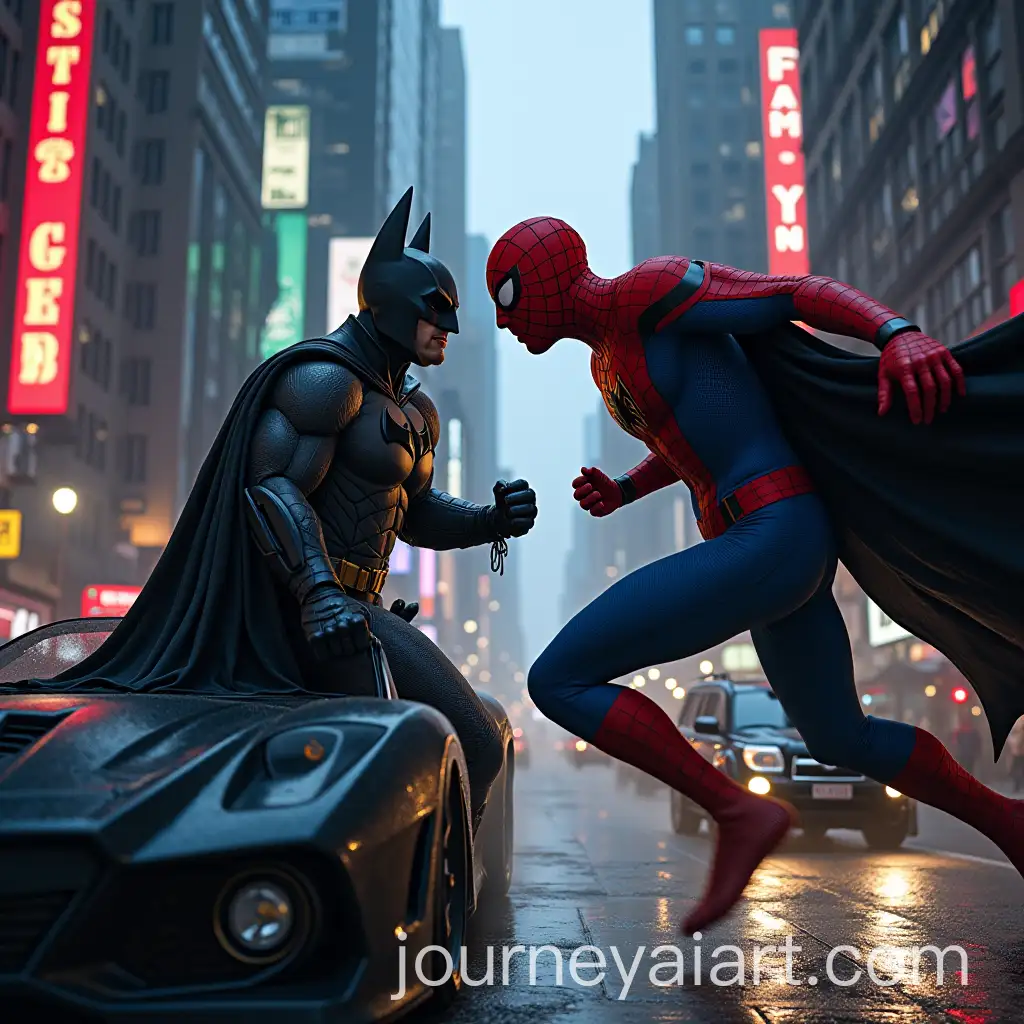 Spiderman-vs-Batman-Epic-Battle-in-Gritty-New-York-City