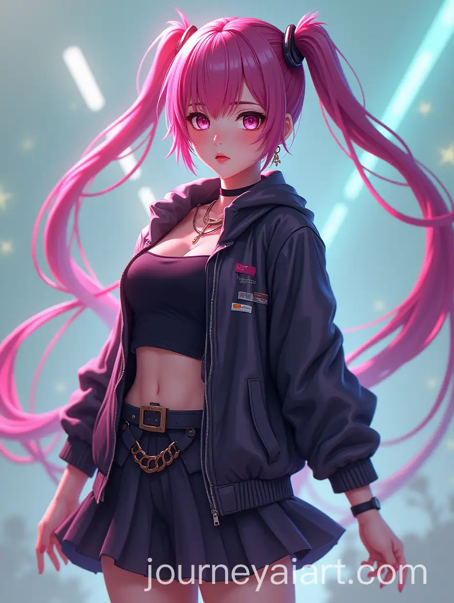 Girl-in-Cyberpunk-Fashion-in-Dynamic-Pose-Futuristic-Setting