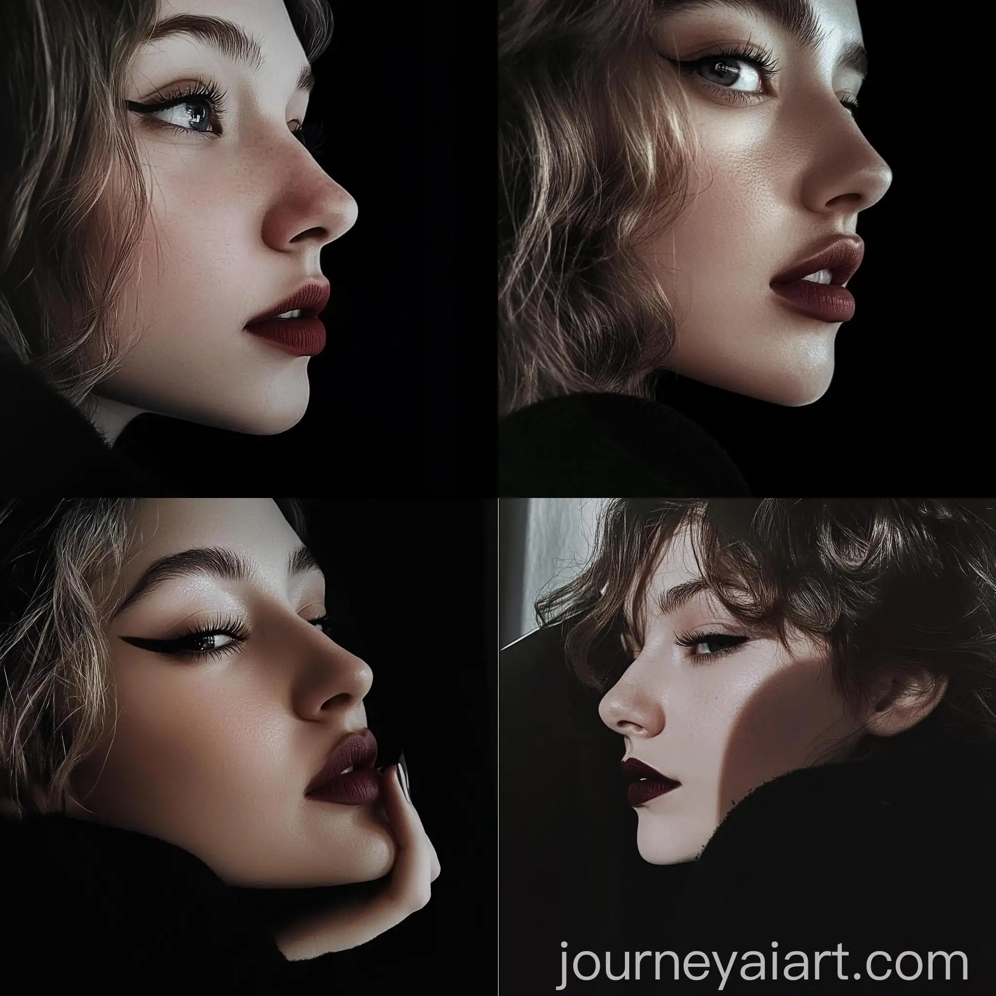 People-Walking-Through-City-Streets-at-Night-in-Black-and-White