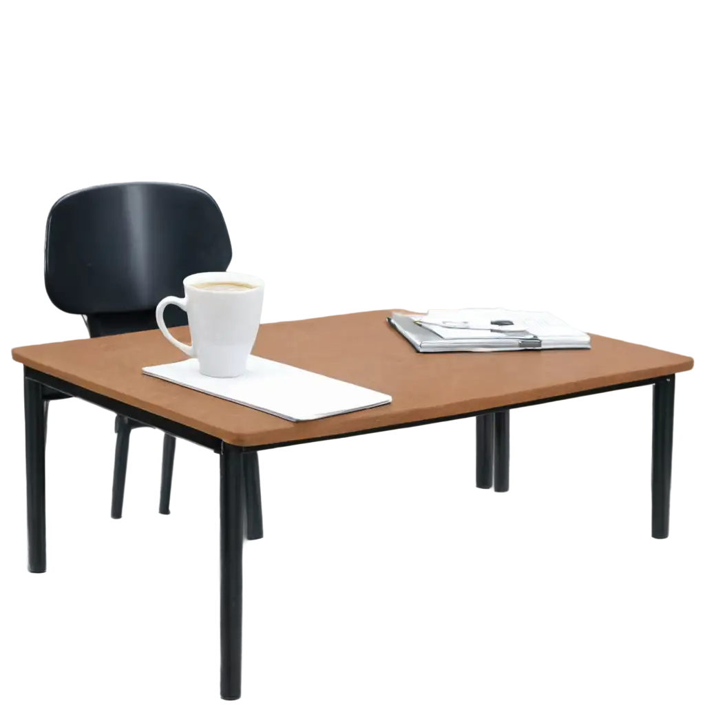 Coffee on a table in a classroom