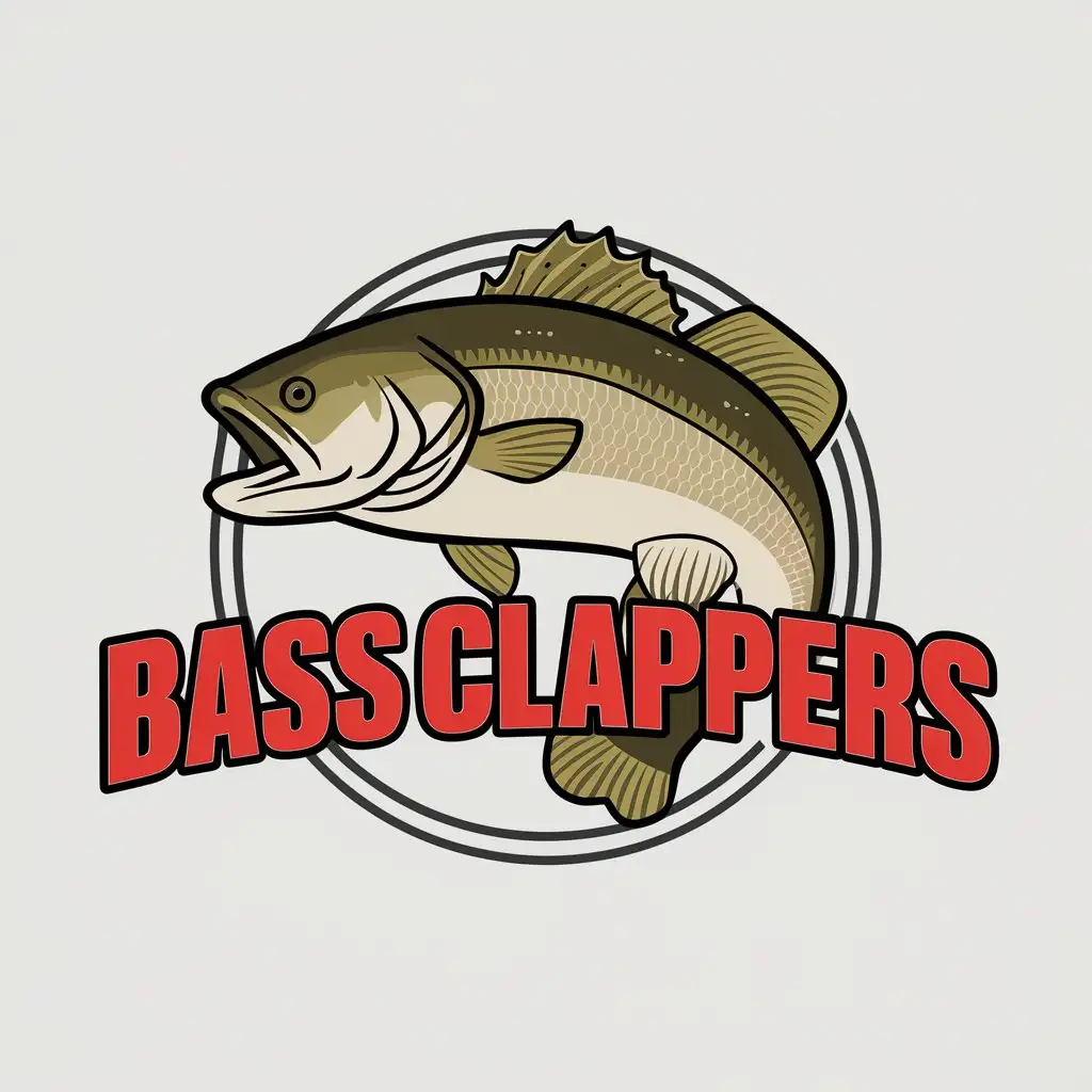 LOGO Design For BassClappers Vector Design Featuring Largemouth Bass