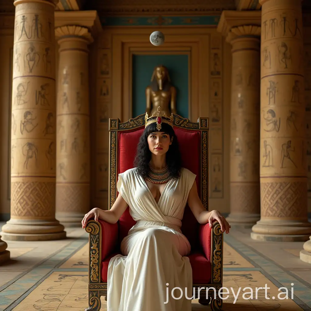 Cleopatra-on-Throne-Surrounded-by-Ancient-Egyptian-Royalty