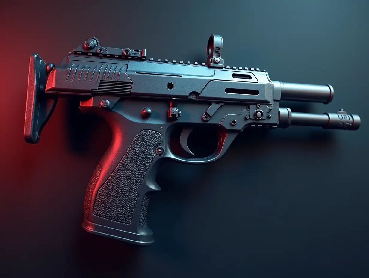 AI beautiful gun 4K resolution