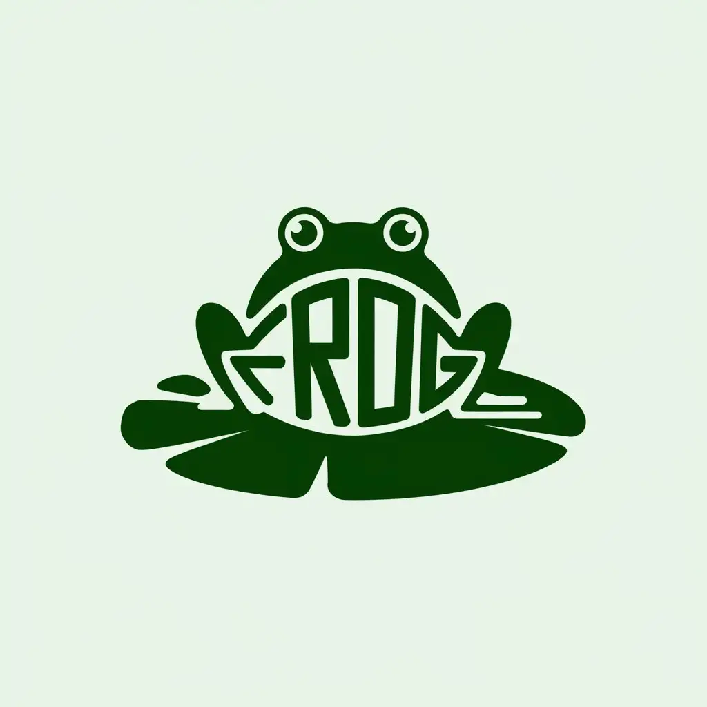 LOGO Design for Frog Vector Typography with Animal Shape Theme