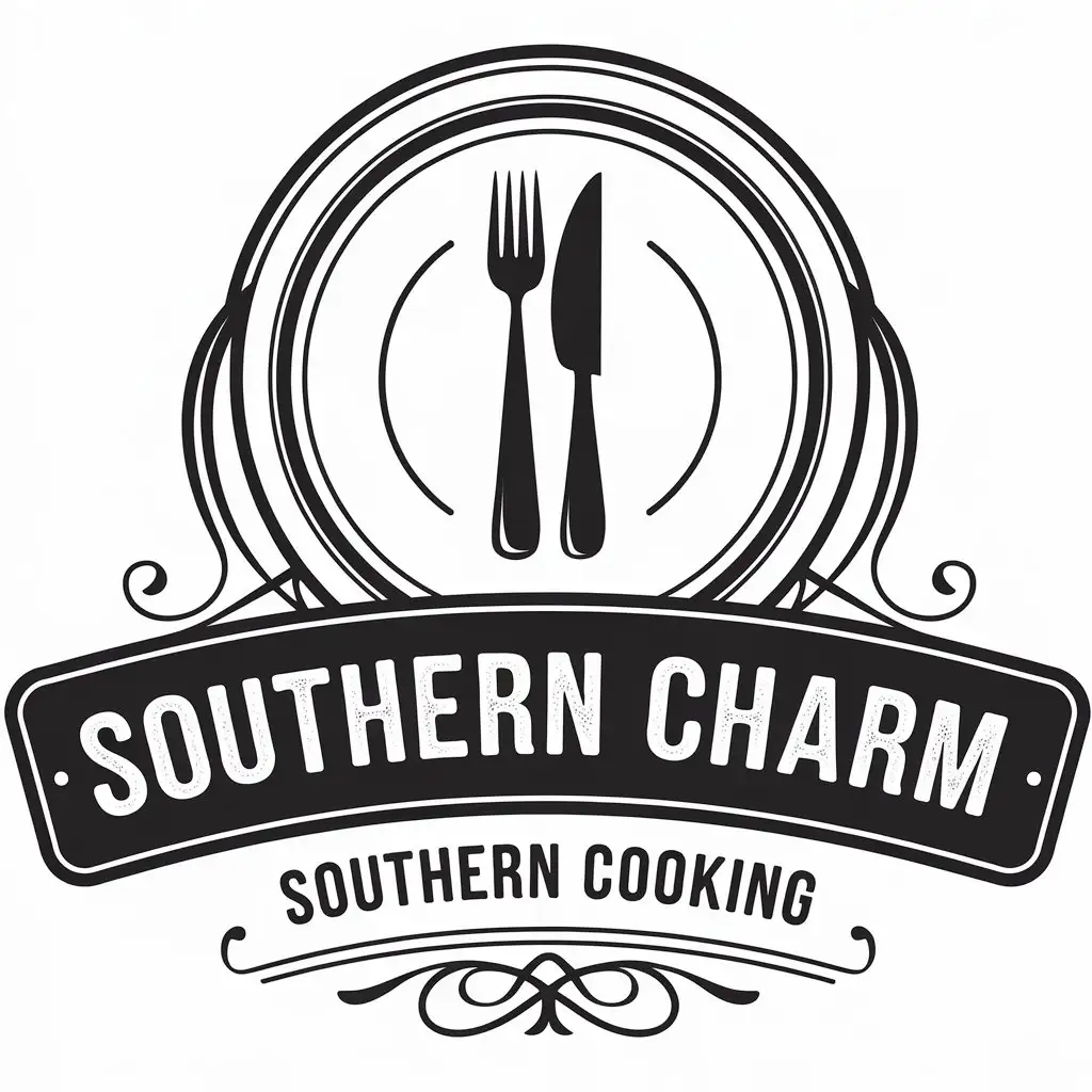 LOGO Design for Southern Charm Vintage Style with Neutral Colors and Typography