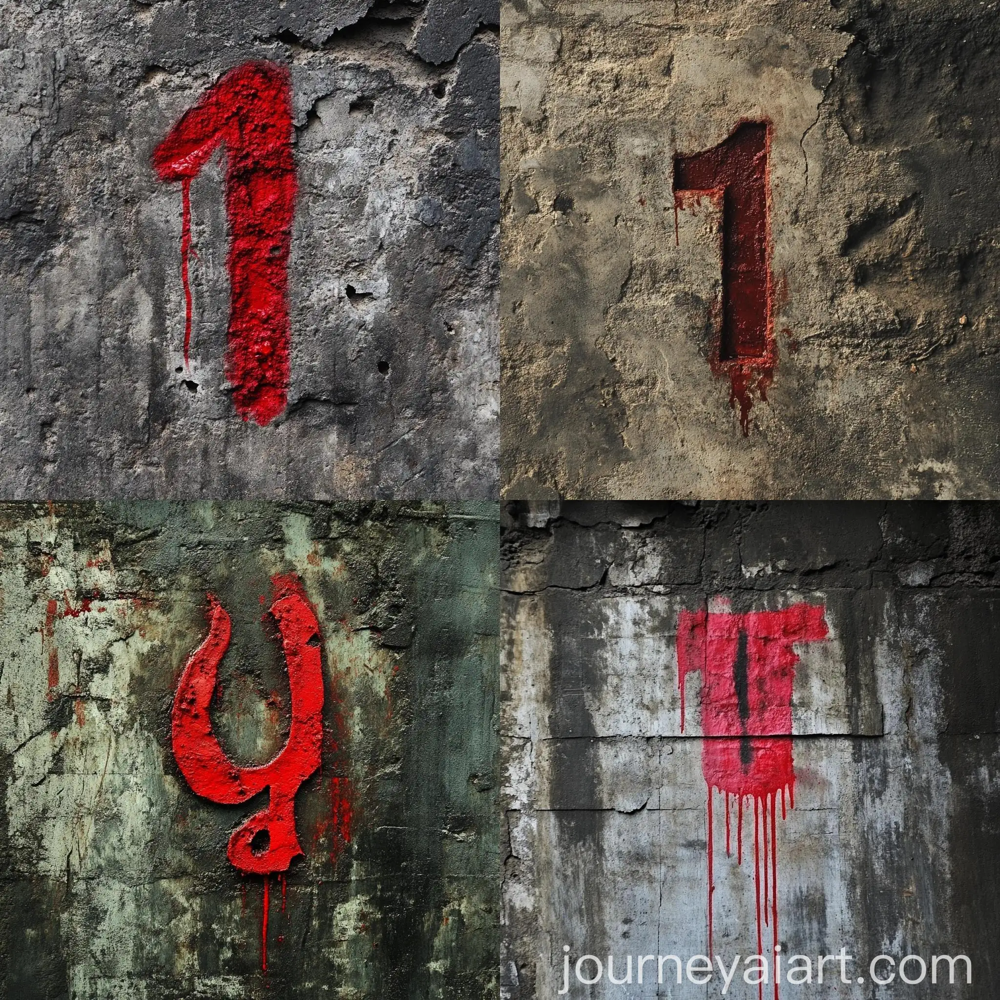 Bangla-Numeric-One-Written-with-Blood-on-Concrete