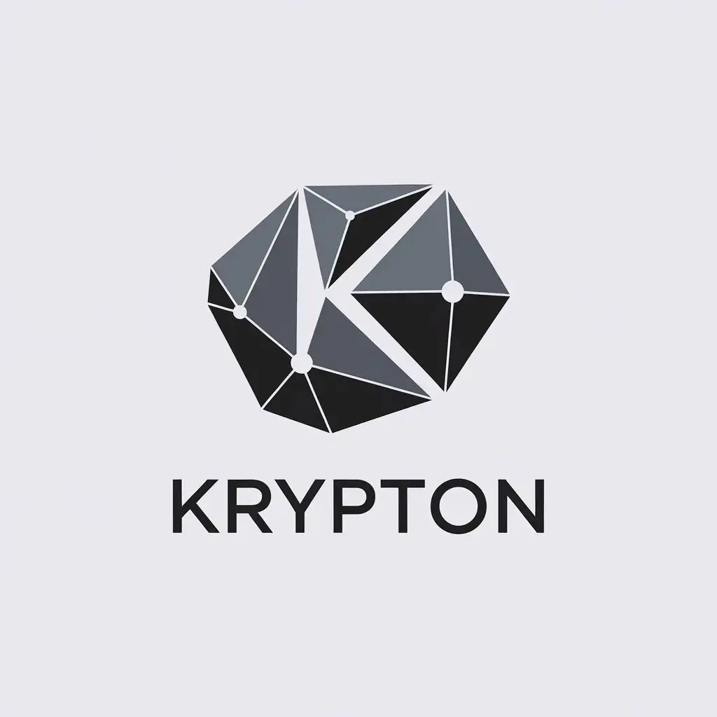 LOGO Design for Krypton Minimalistic Stone Symbol for Technology Industry