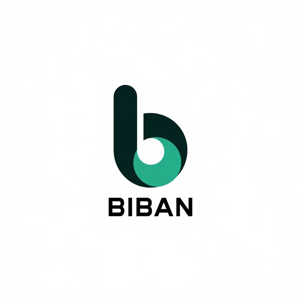 a vector logo design,with the text "BIBAN", main symbol:B,Minimalistic,be used in Technology industry,clear background