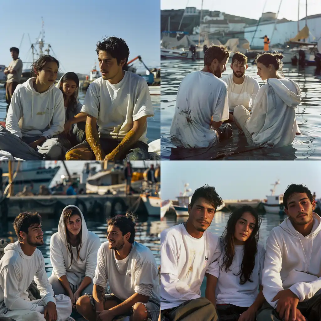 Divers-Relaxing-at-Harbor-in-National-Geographic-Style