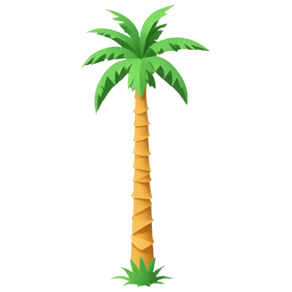 Palm-Tree-Cartoon-PNG-Lineless-Design-for-Creative-Projects