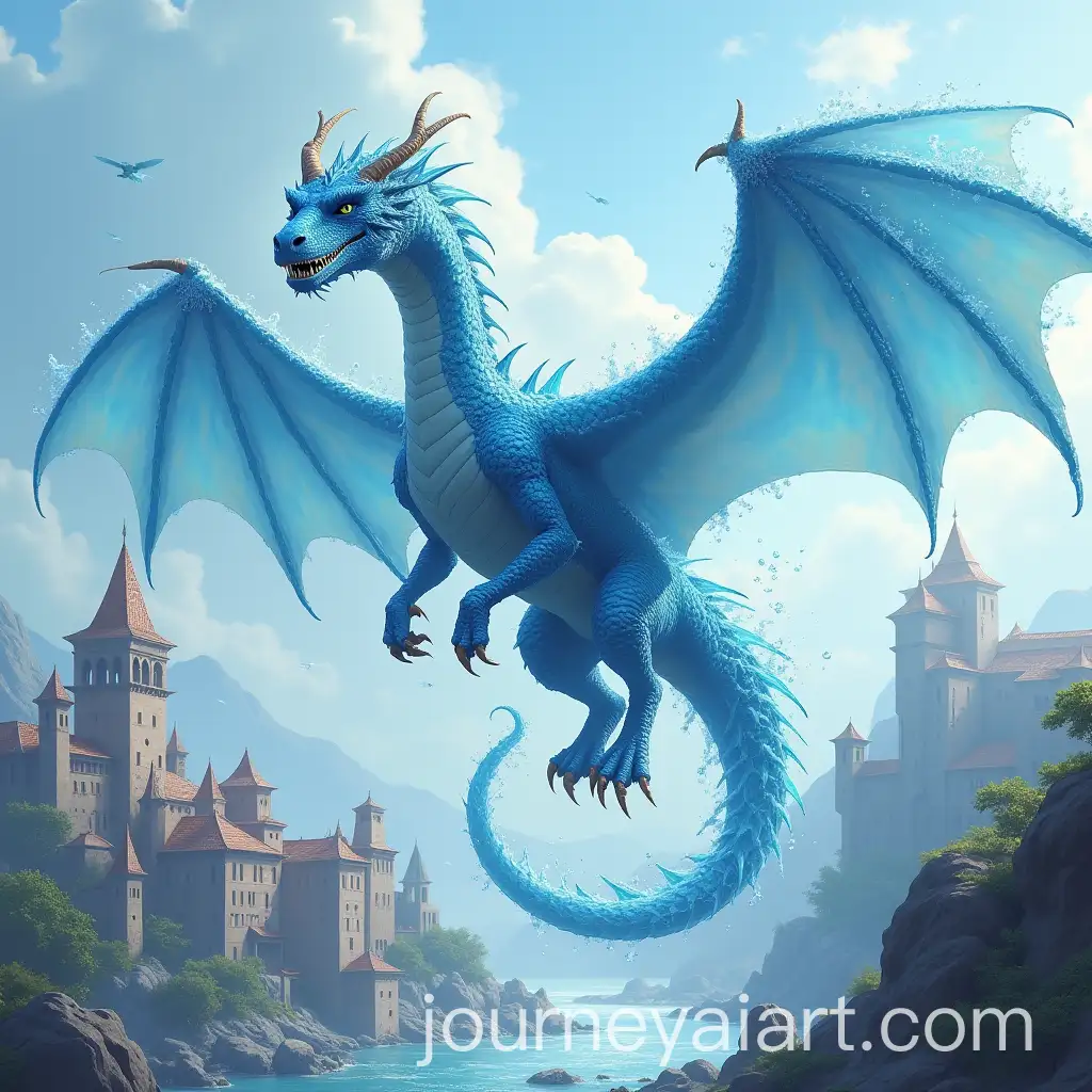 Intimidating-Water-Dragon-Breathing-Ice-Over-Ancient-City