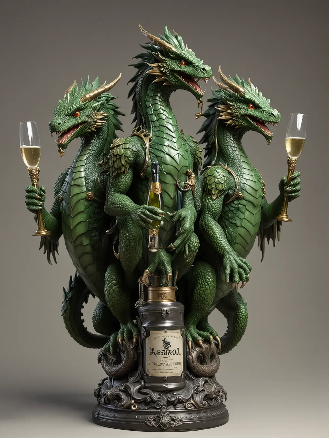 Majestic-DragonGriffin-Trio-Holding-a-Microphone-and-Champagne