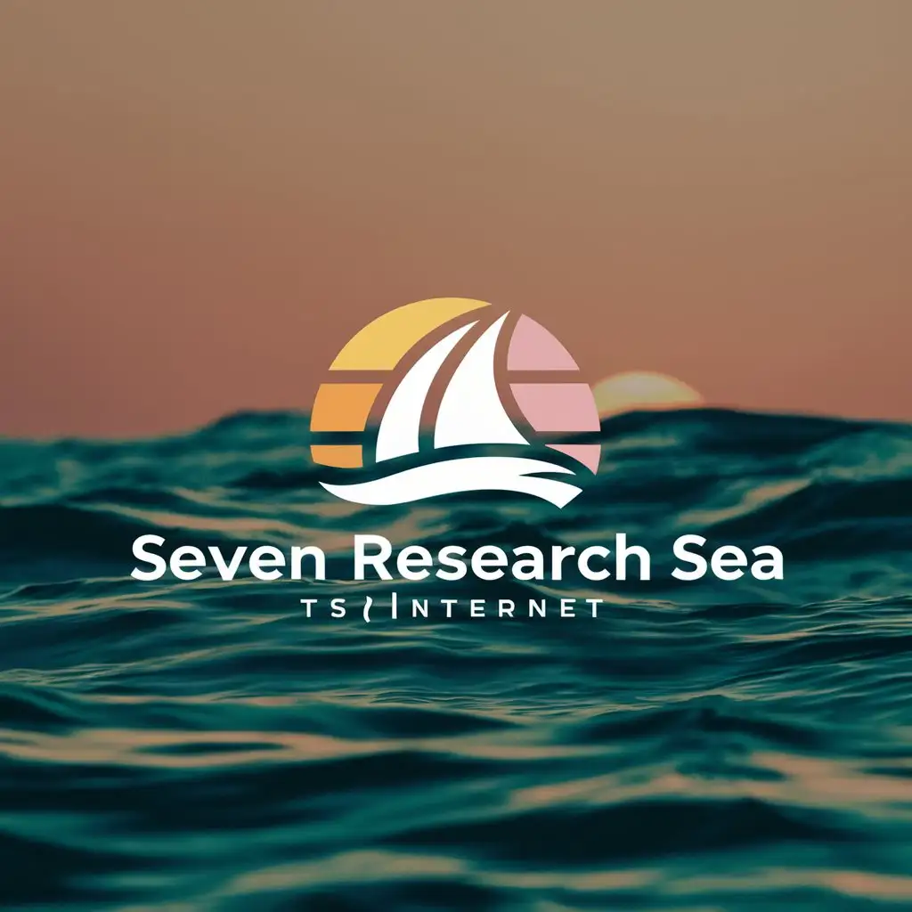 LOGO-Design-for-Seven-Research-Sea-Sailboat-on-Ocean-with-Moderate-Colors