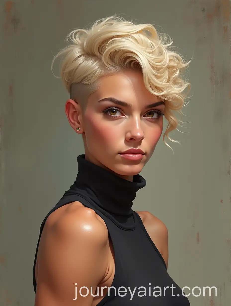 Confident-MiddleAged-Athletic-Woman-in-Sleeveless-Wool-Turtleneck