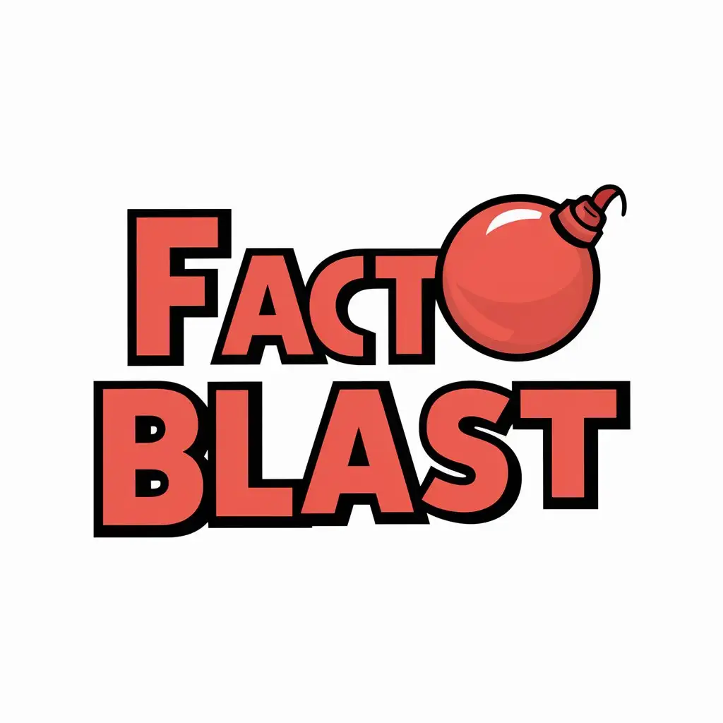 LOGO Design For Fact Blast Animation Bomb Vector Logo Design