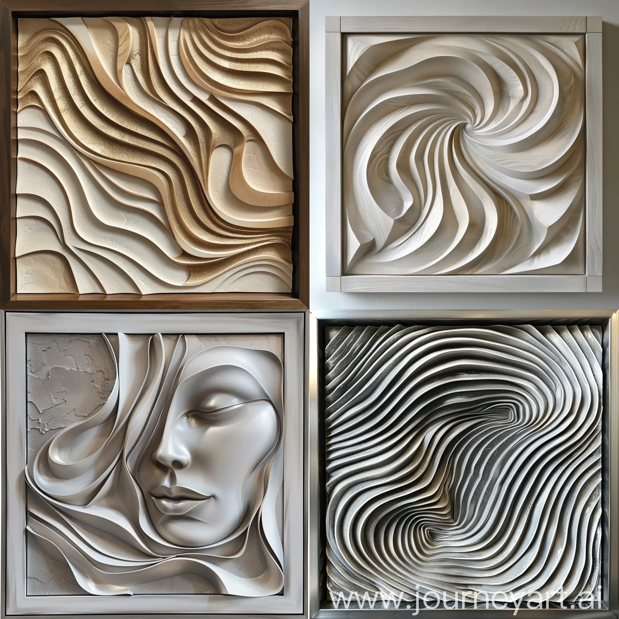 Abstract-3D-Line-Art-Relief-with-Finest-Laser-Finish