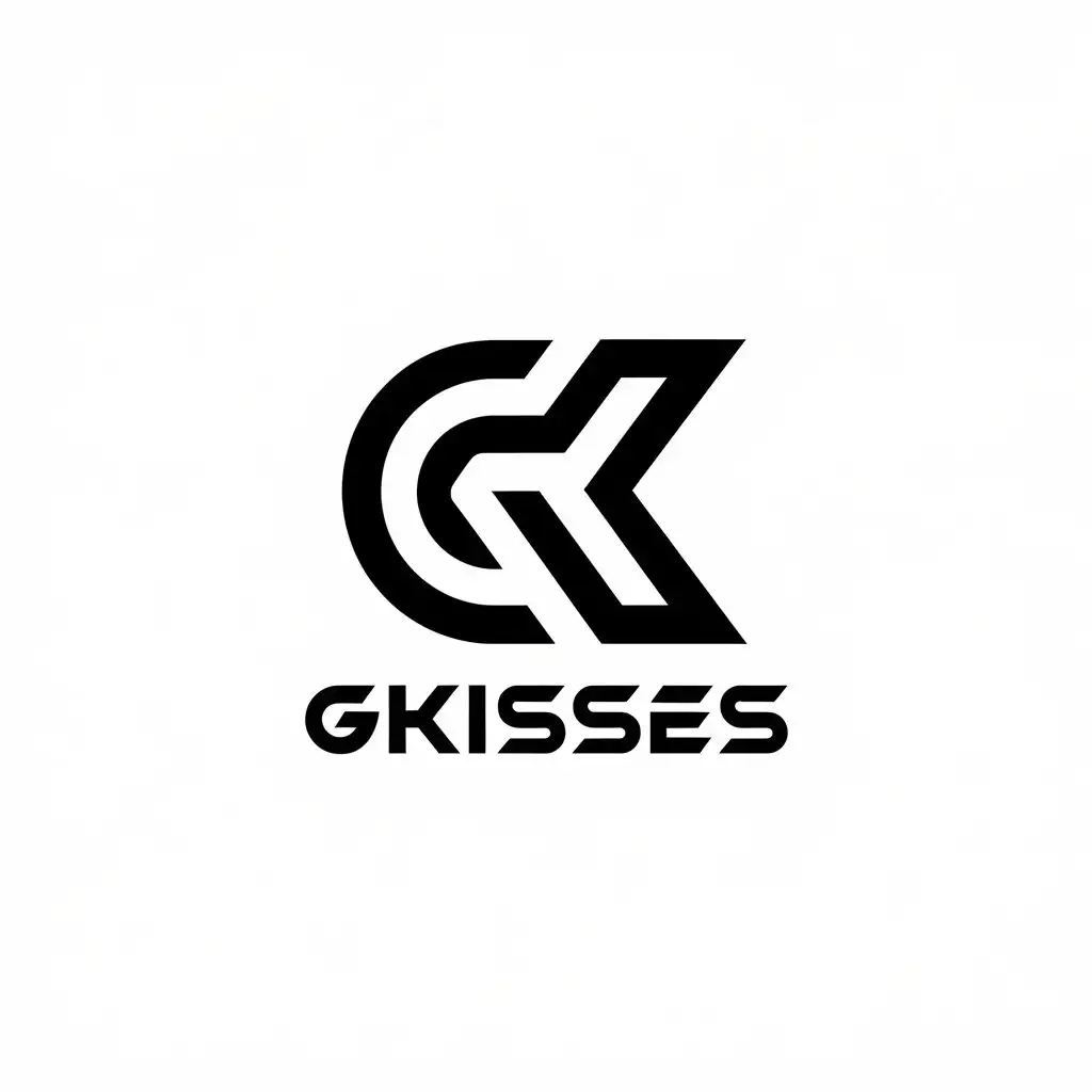 LOGO Design for GKisses Bold G K Icon with Power Theme for Sports Fitness Industry