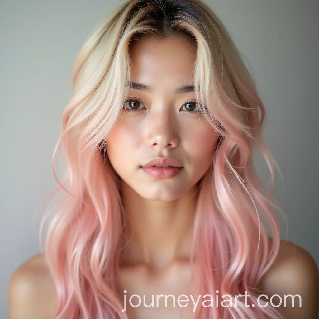 Asian-20YearOld-with-Blonde-Hair-and-Pink-Highlights