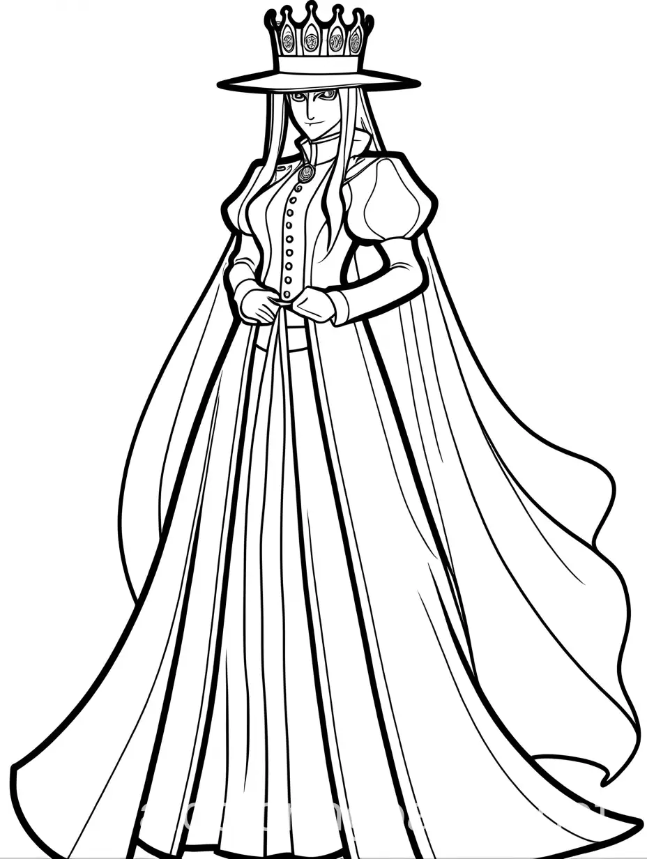 Alucard-from-Hellsing-in-Princess-Attire-Coloring-Page