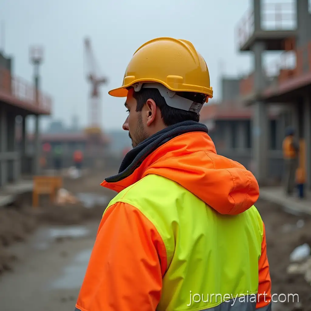 Safety-Jacket-and-Construction-Helmet-Resting-on-Construction-Site