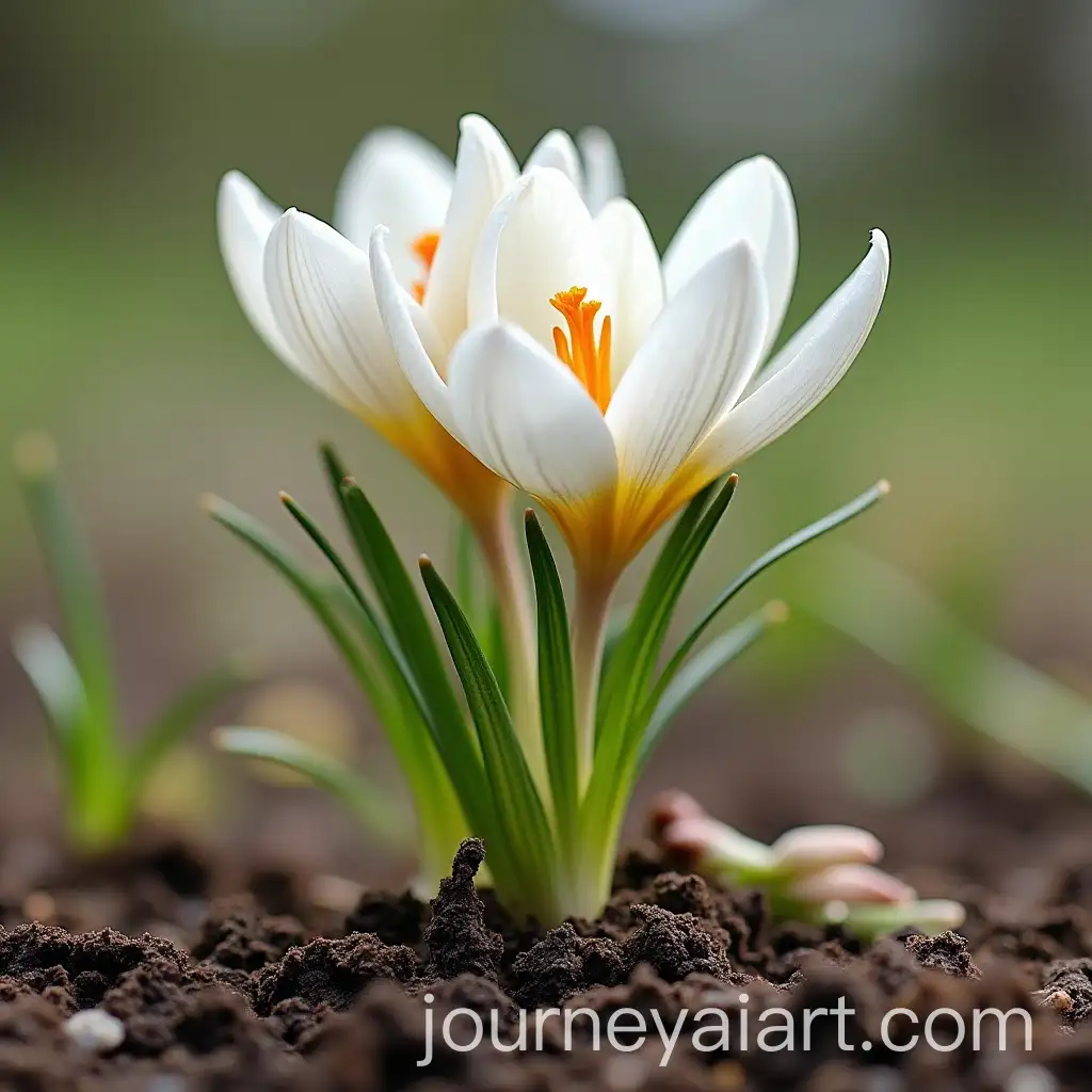 Peaceful-Crocus-Plant-in-a-Natural-Setting