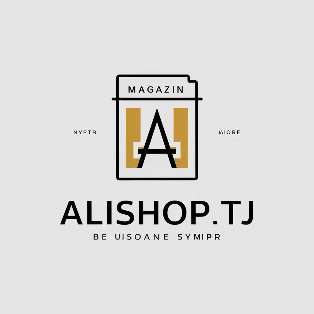 LOGO-Design-for-AliShoptj-Modern-Vector-Logo-with-Magazine-Symbol